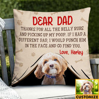 Personalized To Dog Dad Photo Pillow DB154 87O34 thumb 1