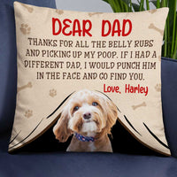 Personalized To Dog Dad Photo Pillow DB154 87O34 thumb 1