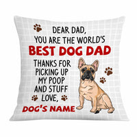 Personalized To Dog Dad Pillow DB154 30O58 thumb 1