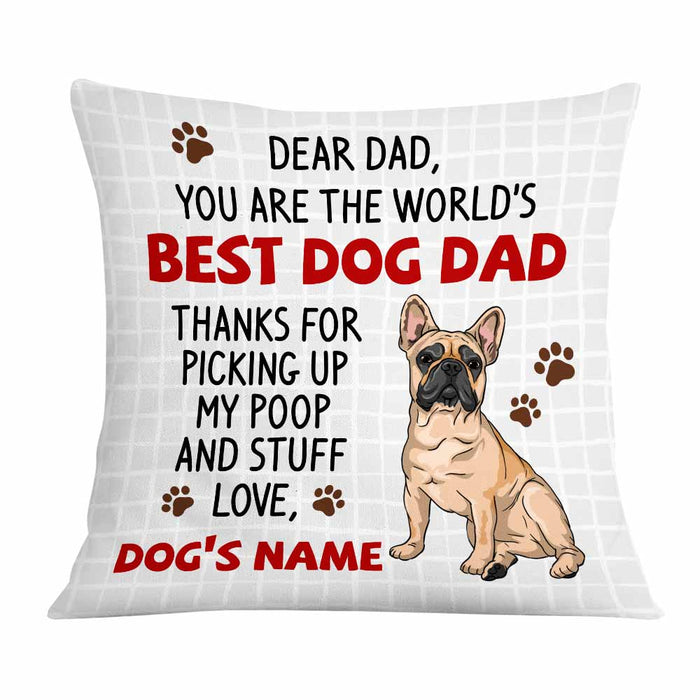 Personalized To Dog Dad Pillow DB154 30O58 1