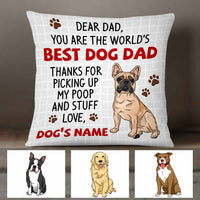 Personalized To Dog Dad Pillow DB154 30O58 thumb 1