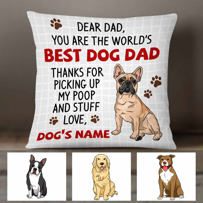 Personalized To Dog Dad Pillow DB154 30O58 1