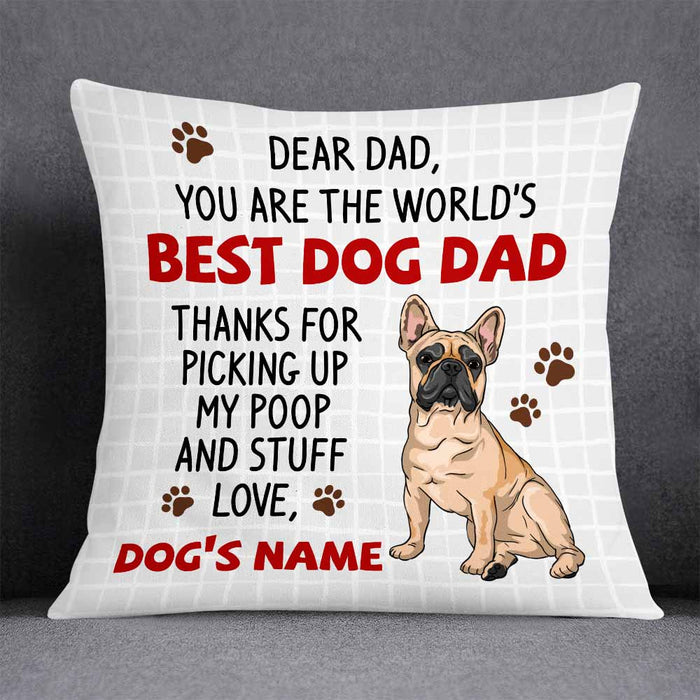 Personalized To Dog Dad Pillow DB154 30O58 1