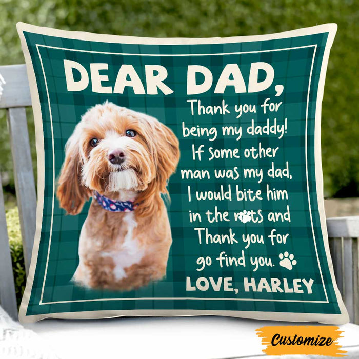 Personalized To Dog Dad Photo Pillow DB156 87O47 1
