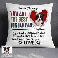 Personalized To Dog Dad Photo Pillow DB155 30O23 thumb 1