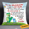 Personalized To My Grandson Dinosaur Pillow DB152 95O34 1