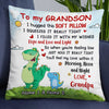Personalized To My Grandson Dinosaur Pillow DB152 95O34 1