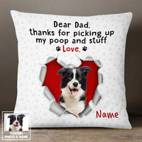 Personalized To Dog Dad Photo Pillow DB156 95O53 thumb 1