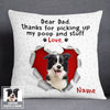 Personalized To Dog Dad Photo Pillow DB156 95O53 1