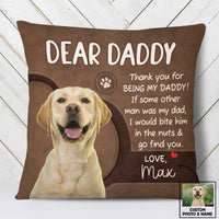 Personalized To Dog Dad Photo Pillow DB151 85O57 thumb 1