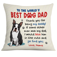 Personalized To Dog Dad Pillow DB154 95O24 thumb 1