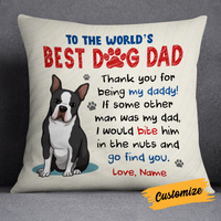 Personalized To Dog Dad Pillow DB154 95O24 thumb 1