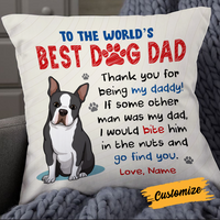 Personalized To Dog Dad Pillow DB154 95O24 thumb 1