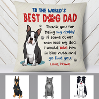 Personalized To Dog Dad Pillow DB154 95O24 thumb 1