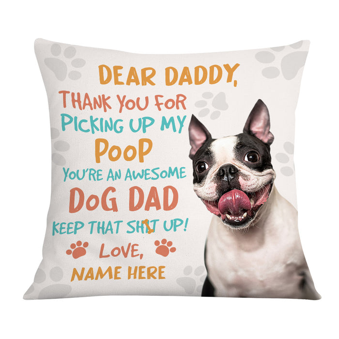 Personalized To Dog Dad Pillow DB152 26O36 1