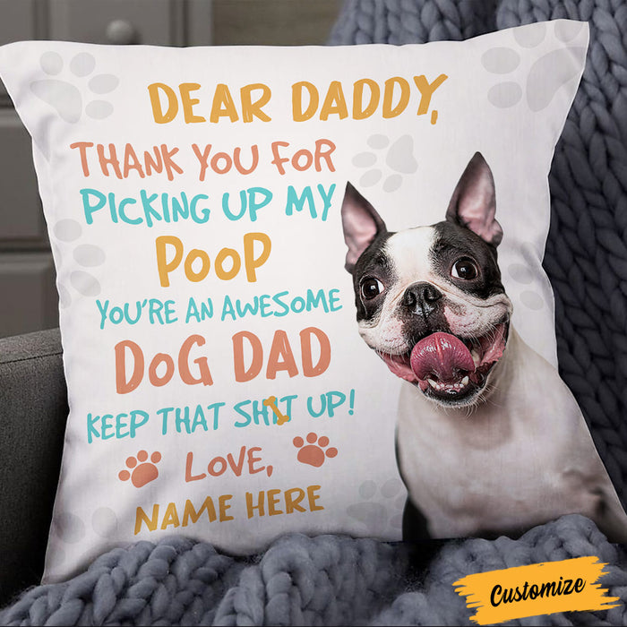 Personalized To Dog Dad Pillow DB152 26O36 1
