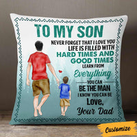 Personalized Dad Grandpa To My Son Grandson Pillow DB153 87O57 thumb 1