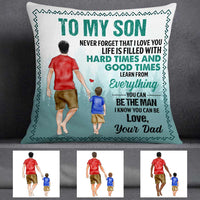Personalized Dad Grandpa To My Son Grandson Pillow DB153 87O57 thumb 1