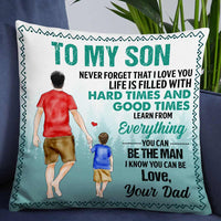 Personalized Dad Grandpa To My Son Grandson Pillow DB153 87O57 thumb 1