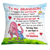 Personalized Grandson Dinosaur Pillow DB152 30O24 1