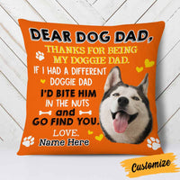 Personalized To Dog Dad Photo Pillow DB153 23O58 thumb 1