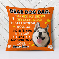 Personalized To Dog Dad Photo Pillow DB153 23O58 thumb 1