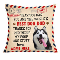 Personalized To Dog Dad Pillow DB153 26O34 thumb 1