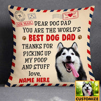 Personalized To Dog Dad Pillow DB153 26O34 thumb 1