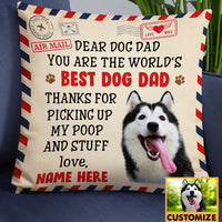 Personalized To Dog Dad Pillow DB153 26O34 thumb 1
