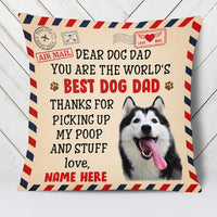 Personalized To Dog Dad Pillow DB153 26O34 thumb 1