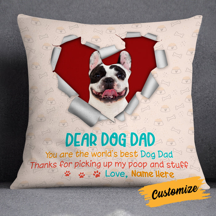 Personalized To Dog Dad Pillow DB154 26O19 1