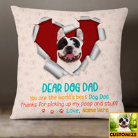 Personalized To Dog Dad Pillow DB154 26O19 thumb 1