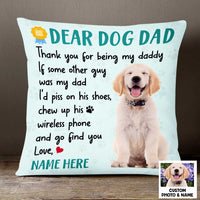 Personalized To Dog Dad Pillow DB155 26O47 thumb 1