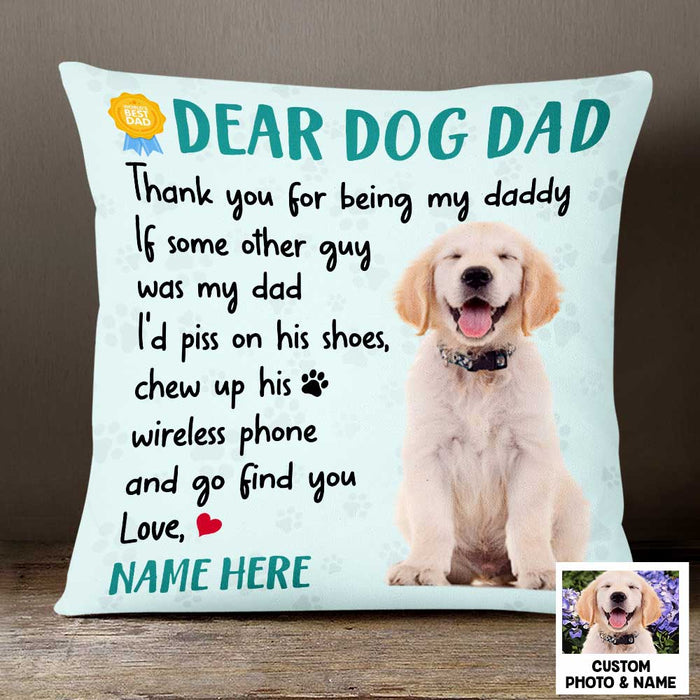 Personalized To Dog Dad Pillow DB155 26O47 1