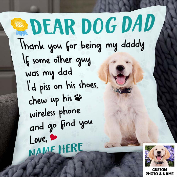 Personalized To Dog Dad Pillow DB155 26O47 1