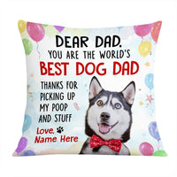 Personalized To Dog Dad Photo Pillow DB154 23O57 thumb 1