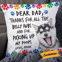 Personalized To Dog Dad Photo Pillow DB155 23O24 thumb 1