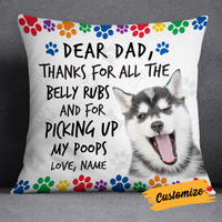 Personalized To Dog Dad Photo Pillow DB155 23O24 thumb 1
