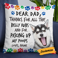 Personalized To Dog Dad Photo Pillow DB155 23O24 thumb 1