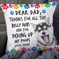 Personalized To Dog Dad Photo Pillow DB155 23O24 thumb 1