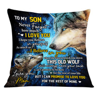 Personalized To My Son Wolf Pillow DB152 23O53 thumb 1