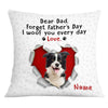 Personalized To Dog Dad Photo I Woof You Pillow DB158 95O53 1