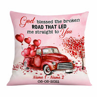 Personalized Valentine Couple God Bless Pillow DB161 95O58 thumb 1