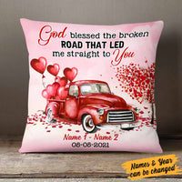 Personalized Valentine Couple God Bless Pillow DB161 95O58 thumb 1