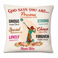 Personalized Love Volleyball God Says Pillow DB162 30O23 thumb 1
