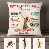 Personalized Love Volleyball God Says Pillow DB162 30O23 thumb 1