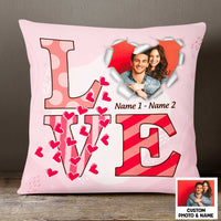 Personalized Valentine Couple Photo Pillow DB162 85O47 thumb 1