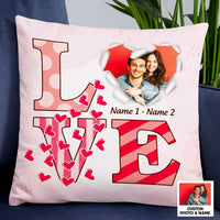 Personalized Valentine Couple Photo Pillow DB162 85O47 thumb 1