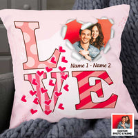 Personalized Valentine Couple Photo Pillow DB162 85O47 thumb 1
