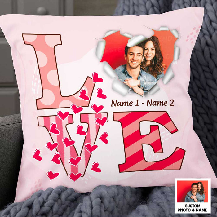 Personalized Valentine Couple Photo Pillow DB162 85O47 1